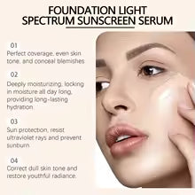 4-in-1 Liquid Foundation Spf 50+ Magic Color Changing Matte Long-Lasting Waterproof Sweating Moisturizing Coverage Makeup Base