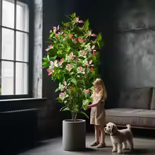 82-144cm Large Artificial Ficus Tree Fake Magnolia Plants Branch Tall Banyan Tree Faux Nandina Tree Rubber For Home Garden Decor